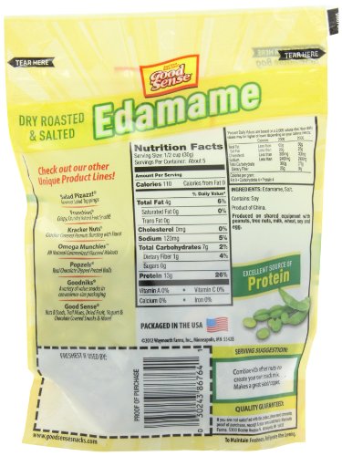 Good Sense Edamame, Dry Roasted and Salted, 5 Ounce (Pack of 12) - Thumbnail 2