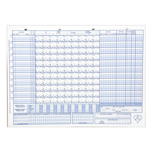Glover's Scorebooks Baseball/Softball 50 Scoring Sheets (No Stats) #TOP1