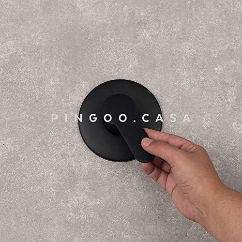 Pingoo.Casa, Misturador Monocomando para Chuveiro, Redondo, Guaporé (Preto)