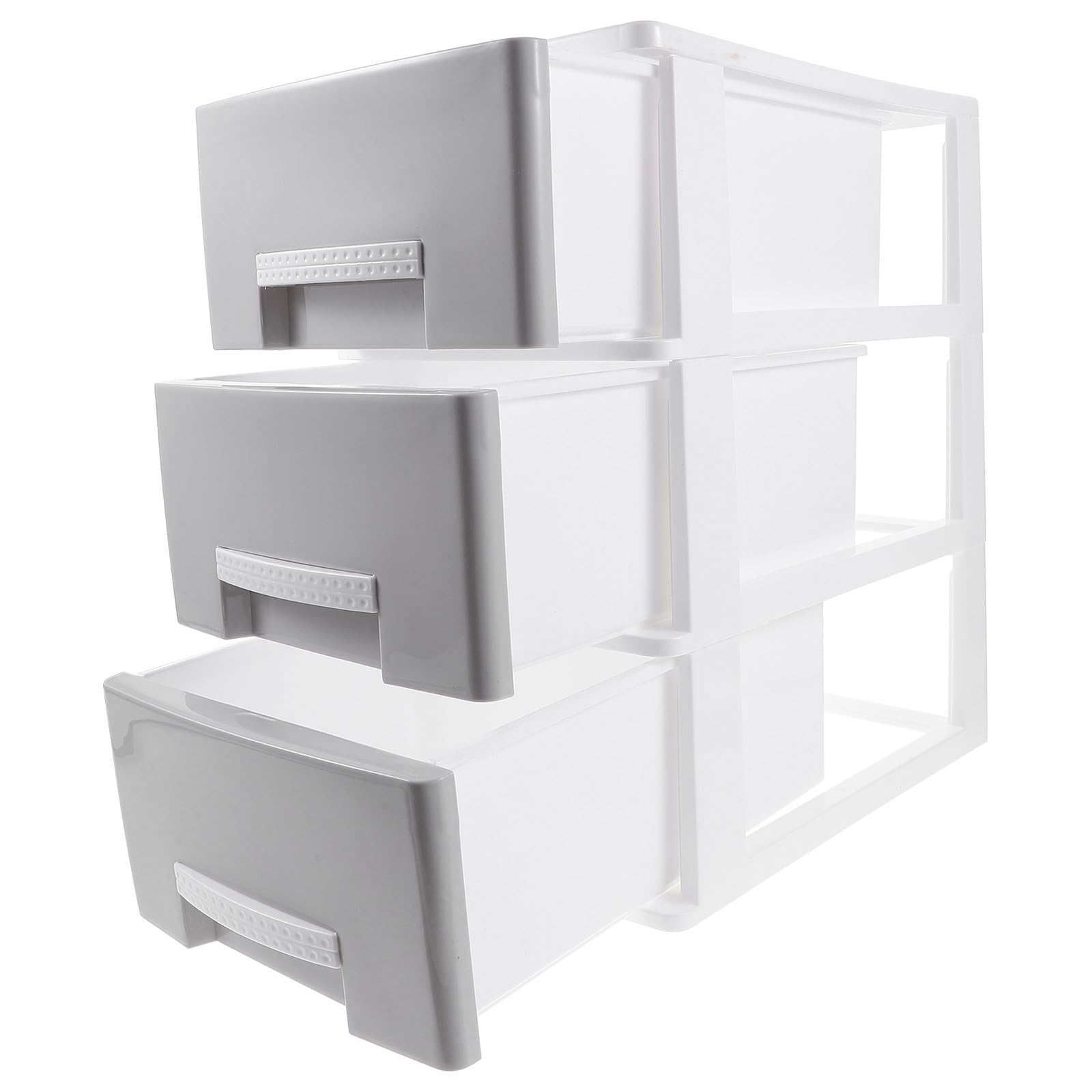 Boîte de rangement plastique à trois couches pour maison et bureau