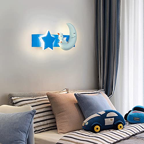 Lámpara de pared junto a la cama para dormitorio infantil de metal 4