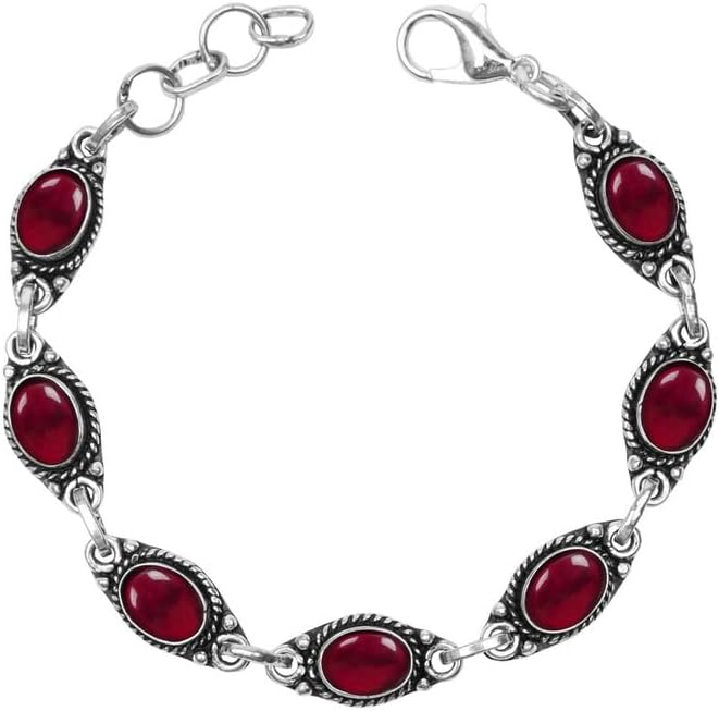 Gemstone Bracelet, Handmade Bracelet for Women, Silver Overlay Oval Gemstone bezel Silver Adjustable Bracelet, Gift