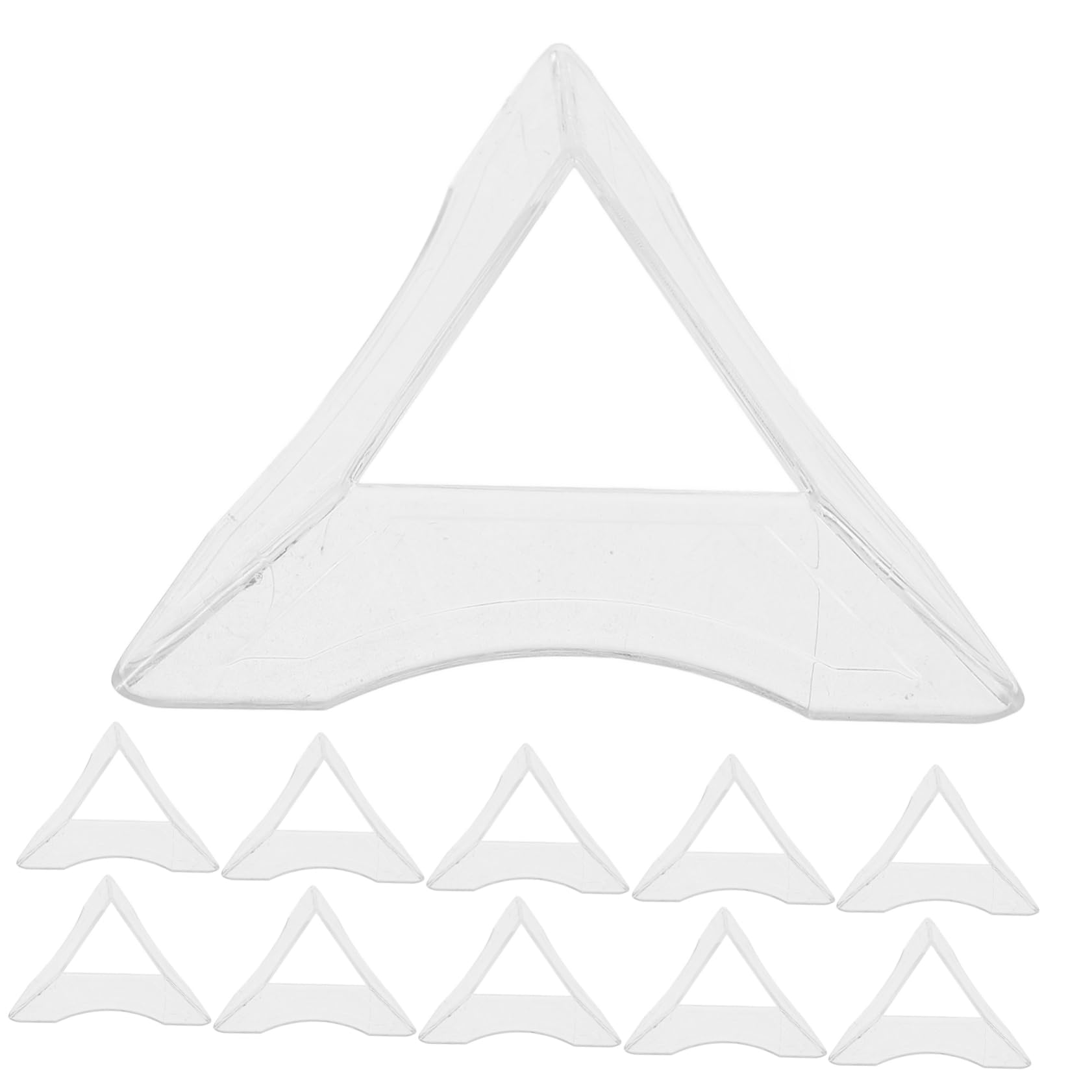 YARNOW 20pcs Transparent Triangle Cube Holders Stable Tripod Base for Puzzle Cube Display Break Resistant Organizer for Desktop Countertop