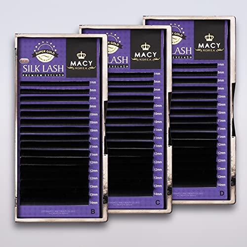 Pestañas postizas de seda D Curl 0,05 hasta 0,25 mm Macy Cover