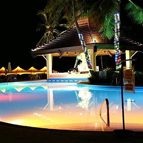 IMAGE Solar Rope Lights Outdoor Garden 13M LED String Rope Light Copper Wire Fairy Lights for Wedding Party Christmas Tree Decoration, Multicolor