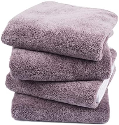 KinHwa Microfibre Hand Towels for Bathroom Super Soft Absorbent Bathroom Towels 40x76 Cm Luxury Thick Quick Dry Bath Towel 2 Pack Dark-Grey