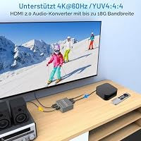 VEDINDUST HDMI Audio Extractor 4K60Hz HDMI Optisches Splitter Adapter Mit 3.5mm Stereo Unterstützung HDCP DTS 5.1 PCM EDID Management Für HDTV PS4 Blu-ray Amplifier Usw – Ansicht 2