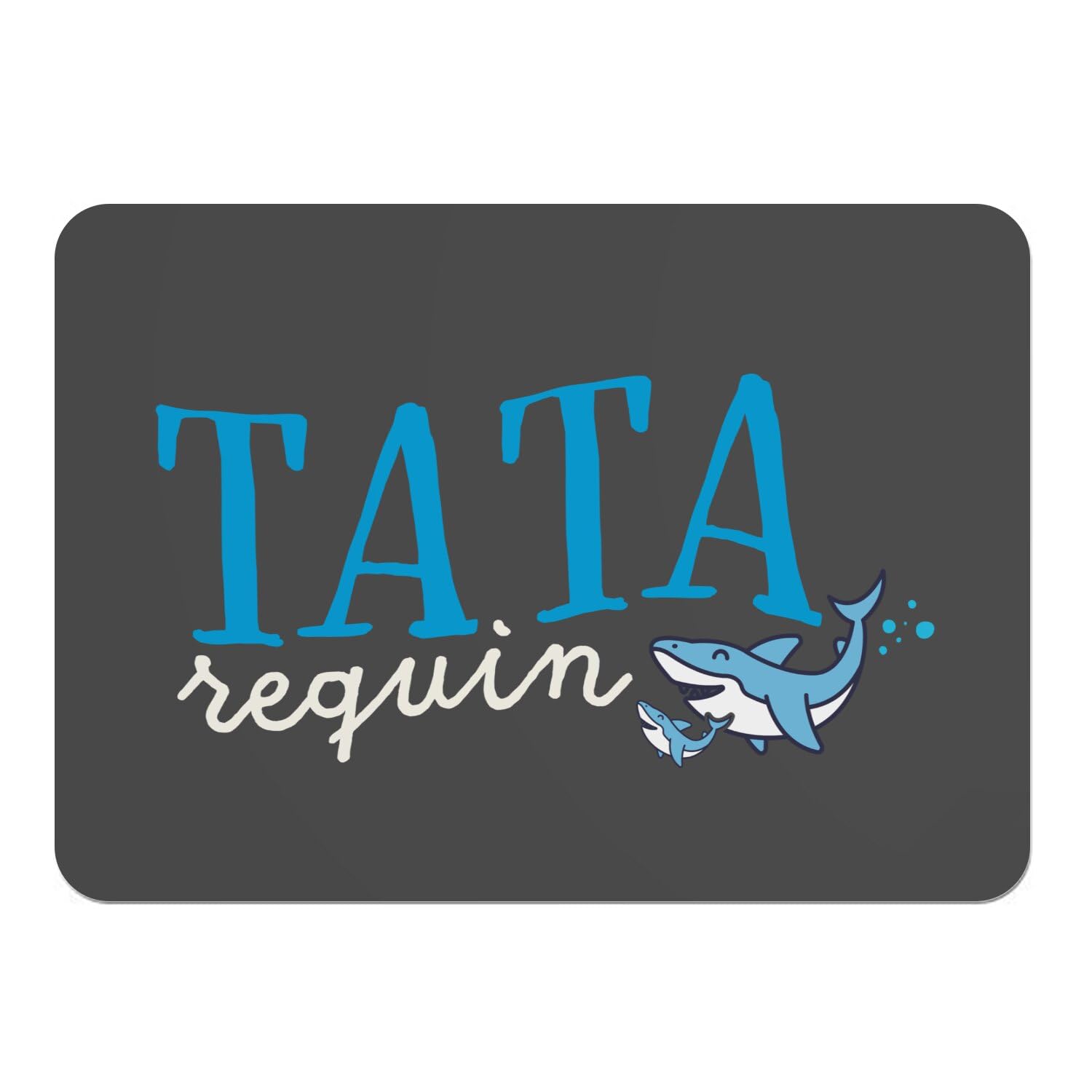 Sets de table souples en liège Tata Requin noir 4 pièces grand format