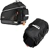Ibera Bike Trunk Bag - PakRak Clip-On Quick-Release Bicycle Commuter Bag Bicycle All Weather Rain Cover for Commuter Bags and Panniers
