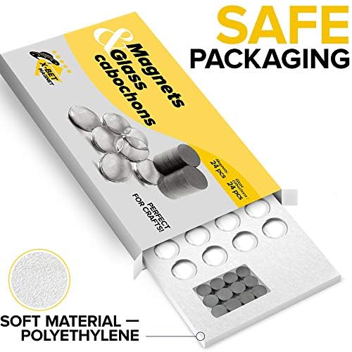 Image of Strong Round DIY Decorative Magnets (0.7x0.2 /18x5mm, 48 pcs) - Ceramic Circle Magnets for Refrigerator, Whiteboard, Office, Classroom, Science, Industrial, Fridge & Photo Organization Projects