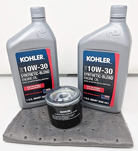 OEM Kohler Oil Change Kit (2) SAE 10W30 Engine Oil & 1205001-S Oil Filter ;(from_griggslawnandtractor