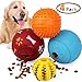 4Pack IQ Treat Ball, Interactive Food Dispensing Dog Toys, Dog Chew Puzzle Toys, Non-Toxic Natural Rubber Dog Chew Ball Toys for Tooth Cleaning, Chewing, Playing