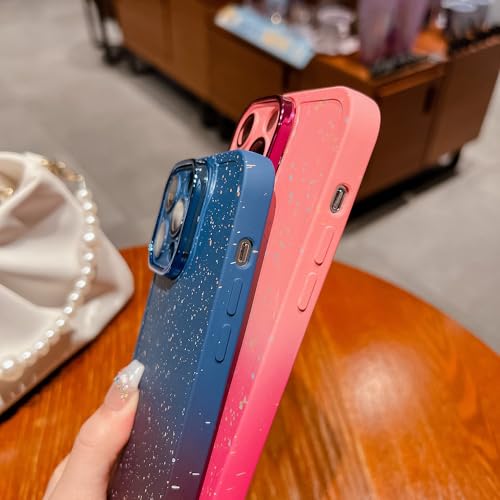 Coque iPhone 12 dégradé bicolore avec protection objectif
