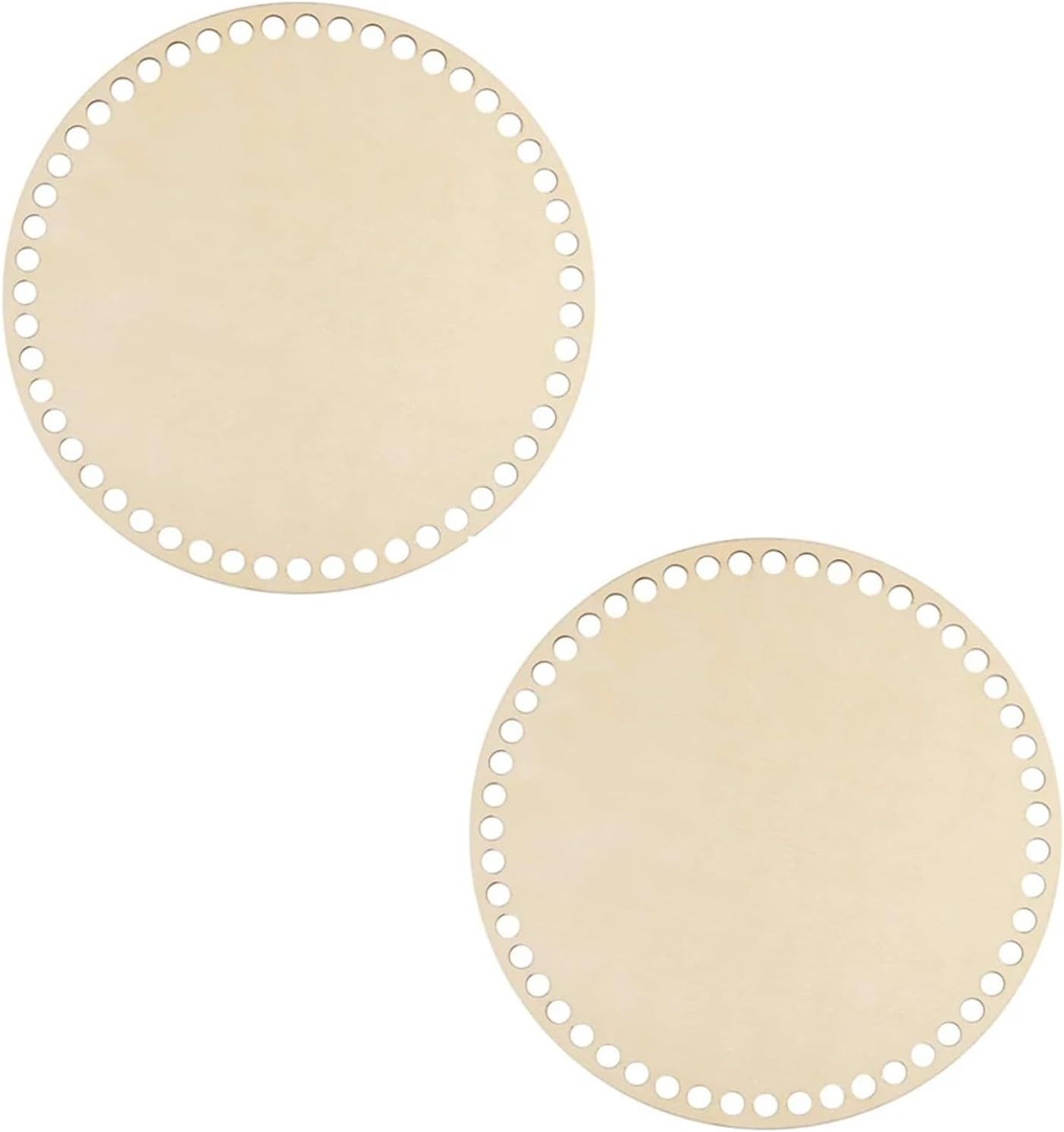 4Pcs Natural Wooden Basket Bottom Blank for DIY Crochet Weaving Supplies Craft Home Decor