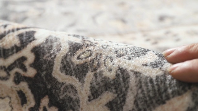 Carvapet Läufer Teppich 60x300 Cm, Grau Mit Blüten-Medaillon – Rutschfest, Waschbar, Für Küche & Flur
