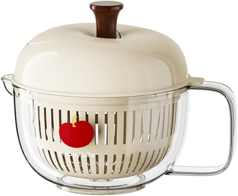 Manual Vegetable Washer with Basket and Bowl for Family Salad Care