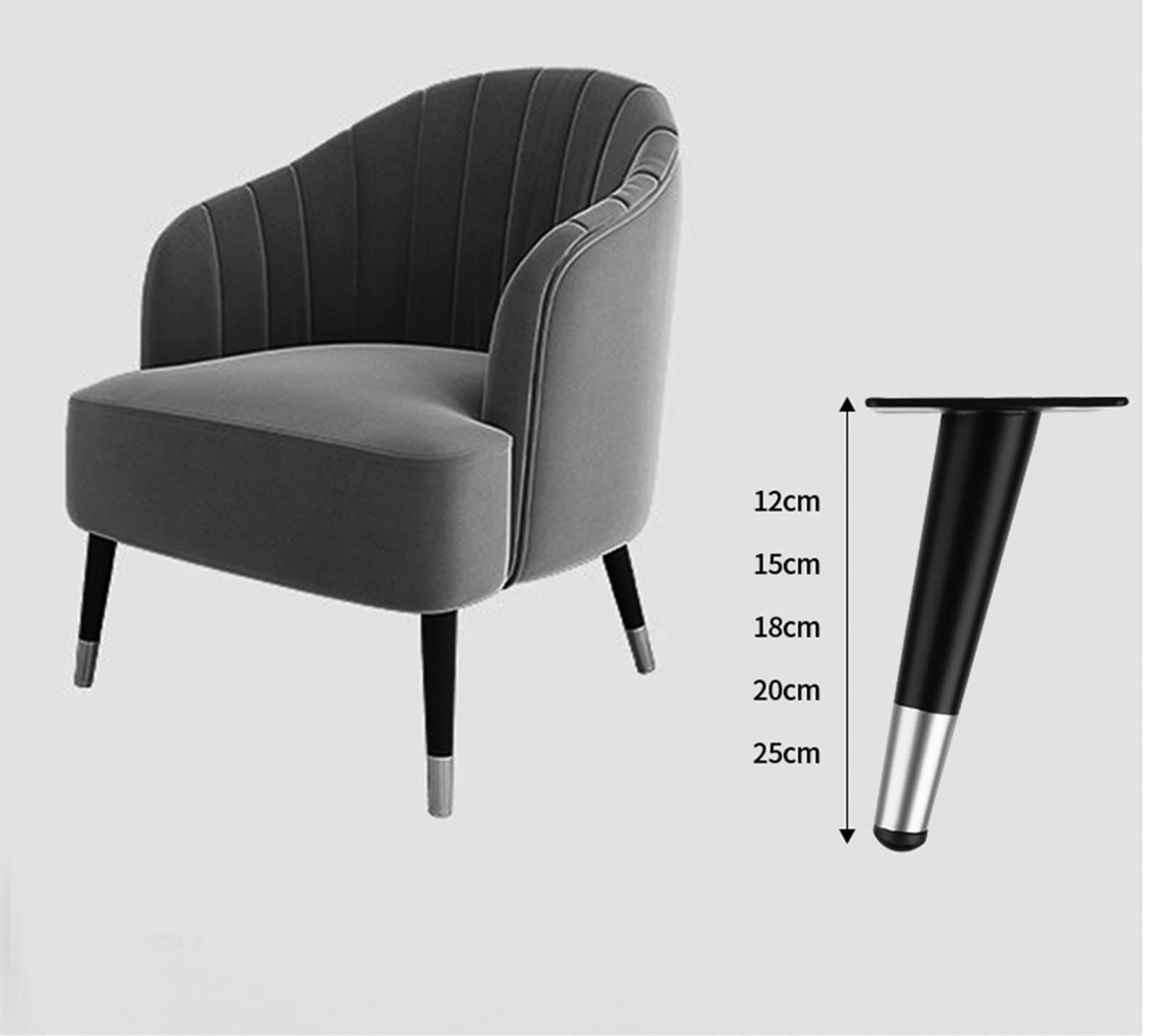 4 Gambe Per Mobili In Metallo Stile Medievale - Piedini Inclinati Con Base Antiscivolo Per Divano, Tavolino, Mobile TV - Foto 3