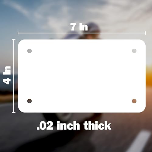 Miniatura 7 de Placa de matrícula blanca en blanco de 4 x 7 pulgadas, perfecta para diseños de vinilo personalizados y uso comercial, proyectos de bricolaje y DTF