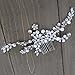 JONKY Bride Crystal Hair Comb Silver Rhinestone Headpieces Wedding Hair Accessories for Women
