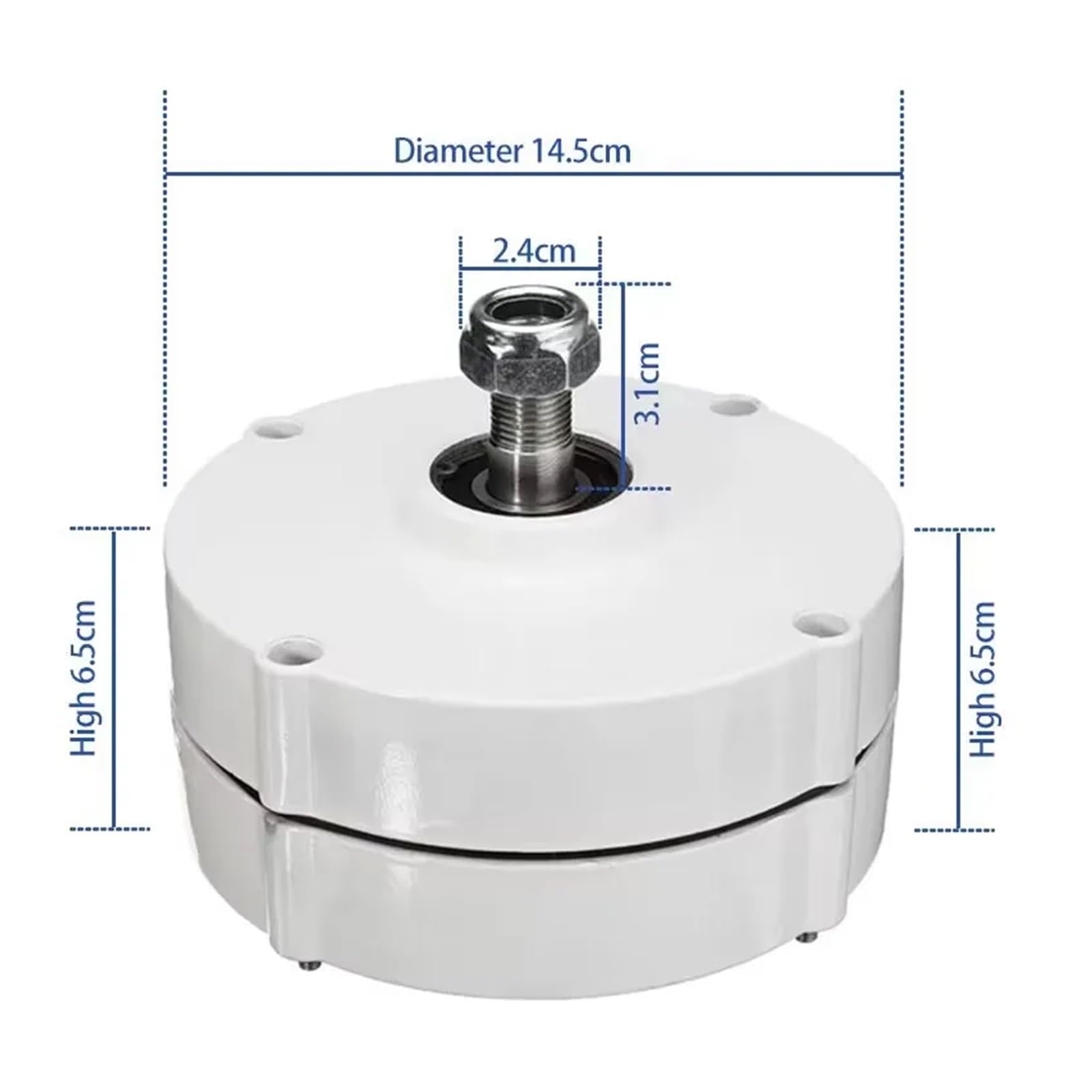 Kit generatore eolico 6000W 12V 24V 48V Generatore a magnete permanente a bassa resistenza for turbina eolica fai da te con base(Single Shaft,24V,6000W)