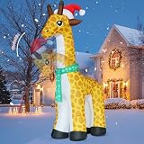 10FT Nodding Giraffe with Santa Hat