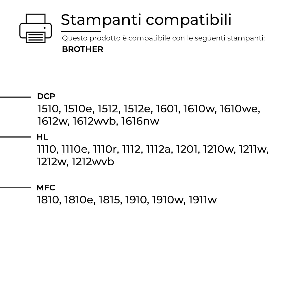 alphaink 3 Toner Compatibili con Brother TN1050 TN-1050XL versione da 2000 Copie per Brother DCP-1612W DCP-1610W DCP-1616NW HL-1210W HL-1110 HL-1112 HL-1212W HL-1201 MFC-1810 MFC-1910W