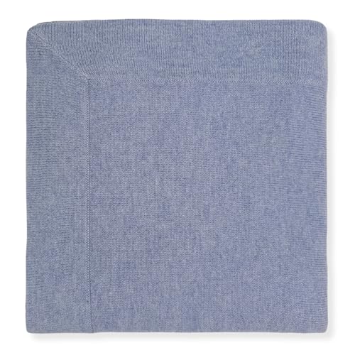 Jet&Bo BABY 100% Cashmere Baby Blanket Luxe Knit Design in Blue - 32" x 40" - Ultra Soft, Hypoallergenic & Temperature Regulating - Gift Box and Card Included3