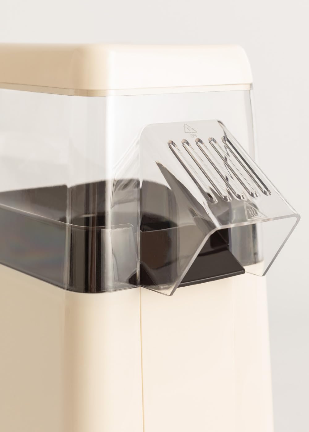 CREATE/POPCORN MAKER/Machine à pop-corn électrique Blanc Cassé Mate/Design rétro, systhème de sécurité, facile à utilizer, sans huile, 1200W