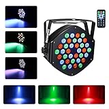 Stage Lighting Par Light 36x1W LED RGB 7 Channel with Remote for DJ KTV Disco Party Bar (1 PC)