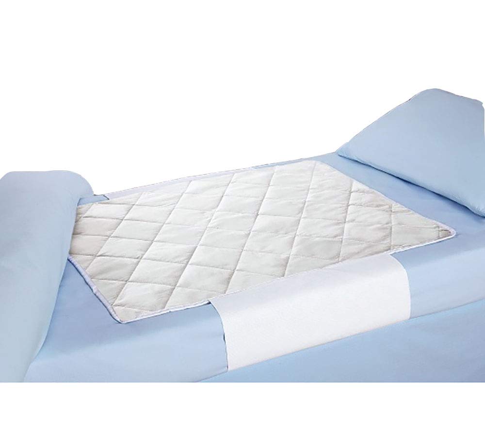 Snugglemore White Waterproof Bed Pad With Wings Mattress Protector - Absorbent Bedwetting & Incontinence Machine Washable