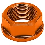 ZJchao LKW-Muttern, M25 Hinterradachsmutter 61010086000 Radachssicherungsmutter Ersatzachsmutter Vorderachsmutter für FC/FX/TC/TX 125‑450 (ORANGE)