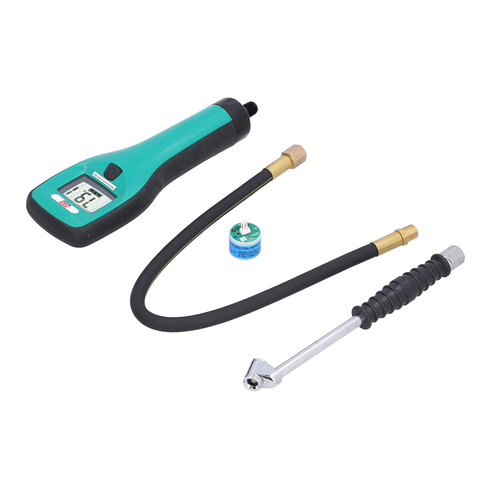 Analizador de Nitrógeno Portátil, Detector de Gas ABS de Aleación de Acero y Caucho para Probar la Pureza de los Neumáticos del Automóvil, con Función de Apagado Automático,