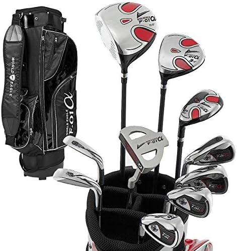 World EagleF-01 Alfa Men's Complete Golf Set with Black Bag Left Flex-r 14-piece