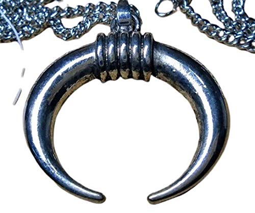 KEY WEST GYPSY Pendentif en forme de cornes de taureau en argent de qualité supérieure et collier en argent de 27" fabriqué aux États-Unis