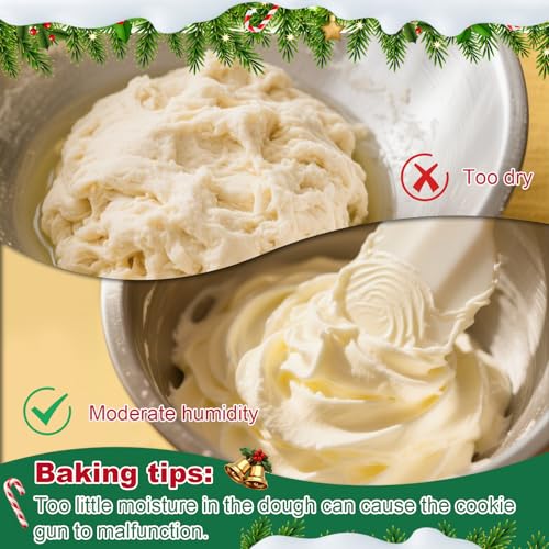PANKQQ Enhanced Cookie Press Set, Food-Grade Spritz Cookie Press Gun Kit with 20 Discs & 4 Tips, Stainless Steel Baking Tool for Christmas Cookies Making, Cake Decoration & Holiday Gatherings