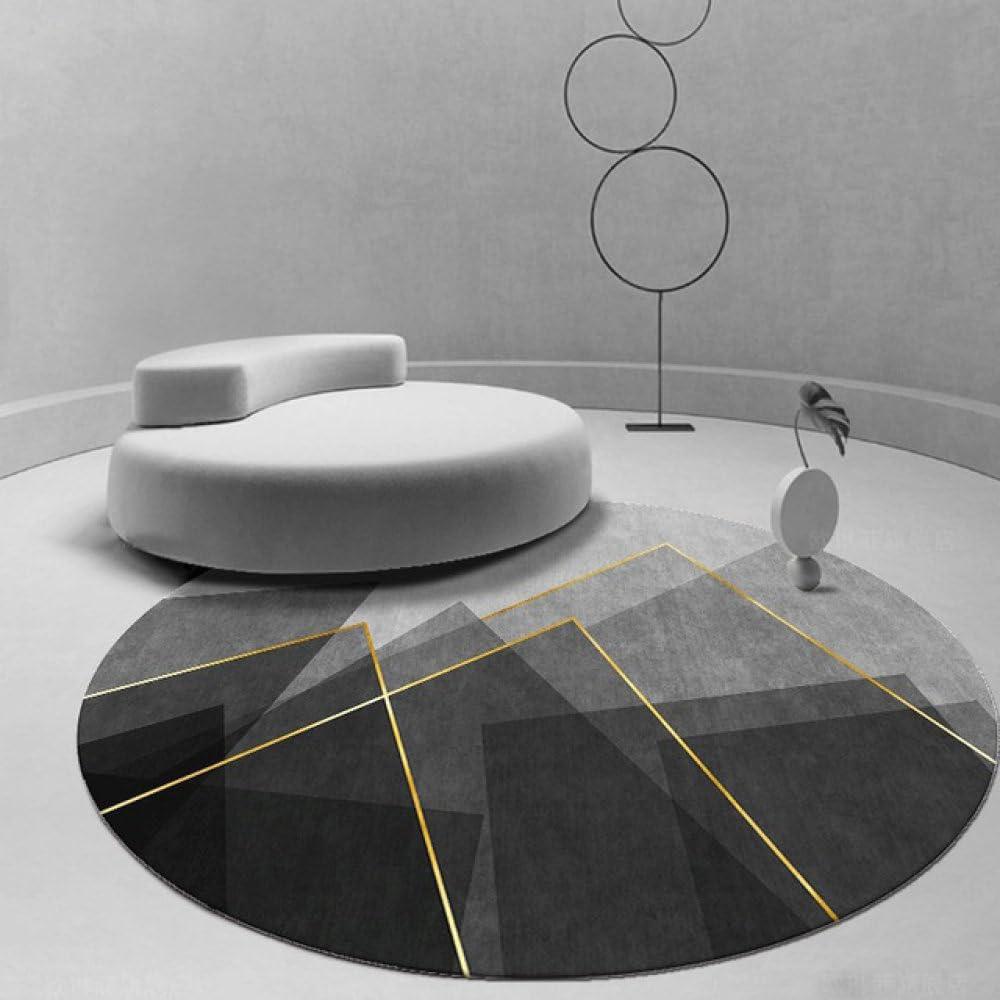 Tapis rond pour chaise de bureau anti-rayures - Tapis de sol circulaire résistant 80cm