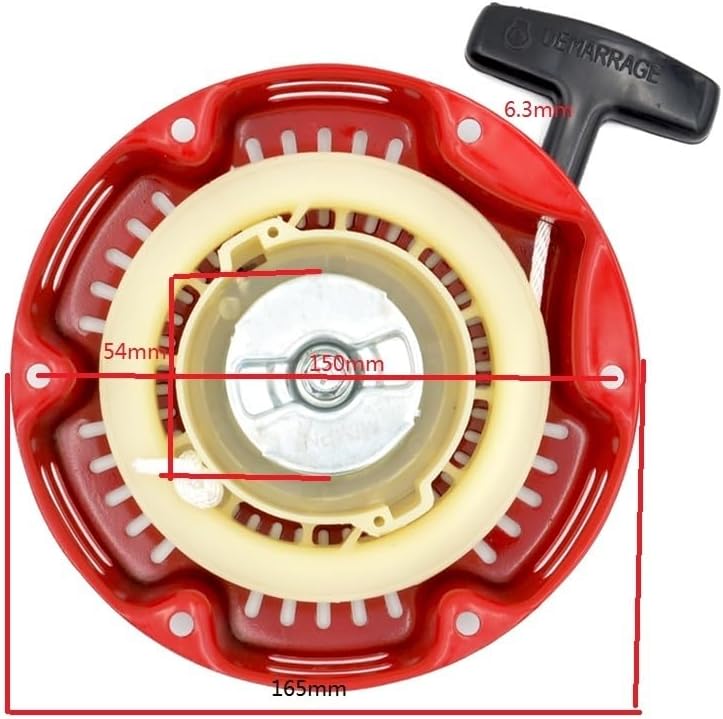 Gasoline Generator Engine 6 Holes Recoil Starter Assy Start Repair Part for 154 156 156F 2.5HP 3HP