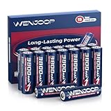 WENJOOP Lithium AA Batteries, 16 Pack, 1.5V FR6 Primary Lithium Batteries, 3800mAh, Non-Rechargeable, Leak-Resistant, Lightweight, Long Shelf Life, -40°C to 60°C, for High-Drain Devices