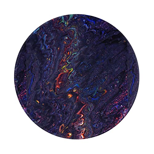 Tapis de souris rond à texture abstraite de qualité supérieure pour portable