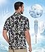 ZITY Men's Golf Polo Shirt Short Sleeve Performance Moisture Wicking Collared Print Shirt for Golf and Casual Wear, Black Splatter, 2XL