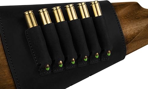 BRONZEDOG Buttstock Ammo Holder Shotgun Shell Pouch 12 (16) Ga 7.62 Cal Adjustable Rifle Stock Cartridge Hunting Accessories