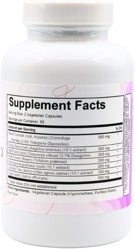 Fresh Wisdom Practitioner Grade Menomojo Menopause Support Dietary Supplement, 120 Vegetarian Capsules