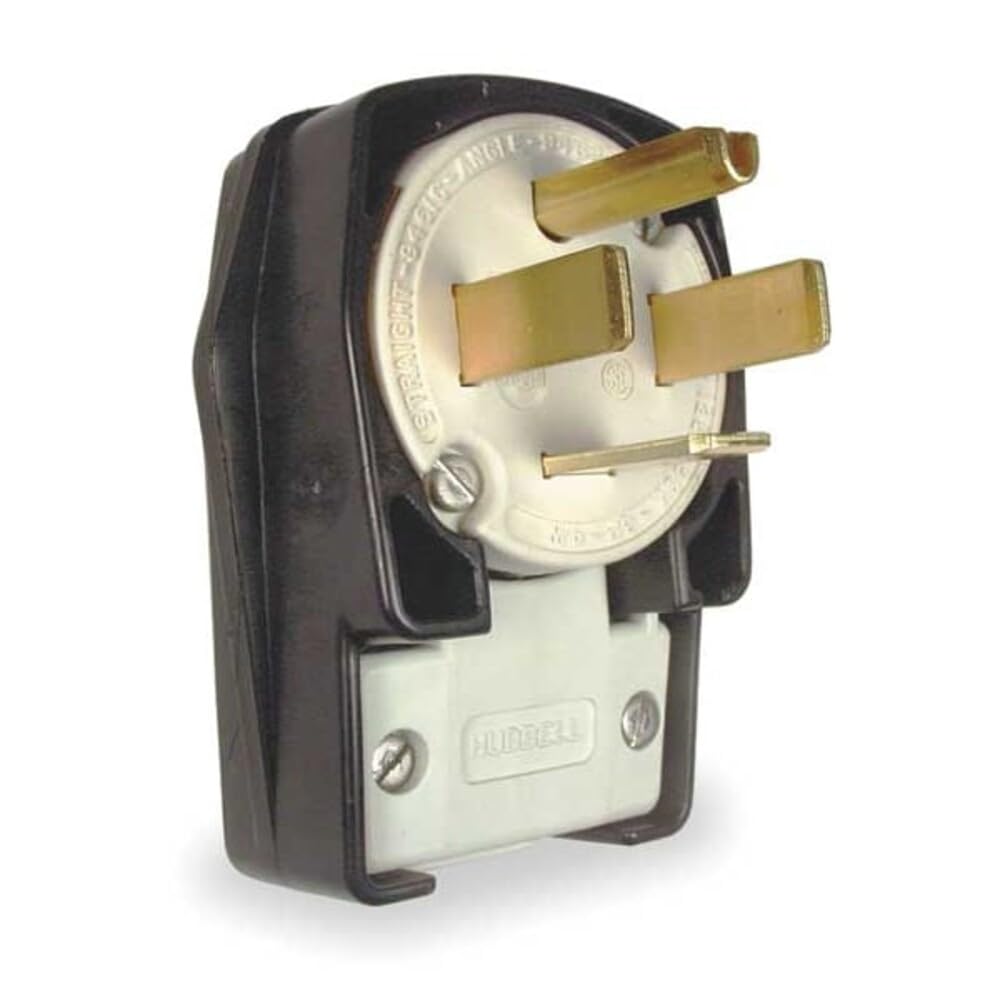 Hubbell HBL9462C Straight Blade Plug Plug, ANG, 3P4W, 60A 125/250V, 14-60P