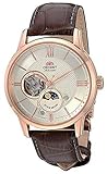[オリエント] Orient 腕時計 Men's Rose Gold Tone Sun and Moon Open Heart Leather Band Automatic Watch 日本製自動巻 RA-AS0003S10A メンズ 【並行輸入品】