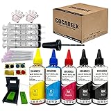 COCADEEX 500ml Ink Refill Kit Compatible with Hp Ink Cartridges 67XL 65XL 64XL 63XL 62XL 67 65 64 63 62