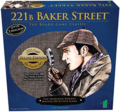 Deluxe 221B Baker Street Board Game - 200 Intriguing Adventures 2-6 Players