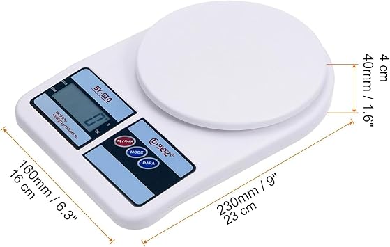 Bydiz Libra BY-010 Digital Kitchen Scale - Kitchen Scale - Tare Feature, LCD Screen, Automatic Closing Feature - 10 kg Capacity 1 Gr Precision Digital Kitchen Scale