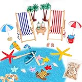 【Breite Anwendung】Verwenden Sie dieses Strand-Mikrolandschafts set, um eine Maritim strandhaus stuhl dekobäume, die in einem Raum, Wohnzimmer, Badezimmer, Garten platziert werden kann, um lustig und dekorativ zu wirken, Schicken Sie in diesem heißen Sommer ein strand-mikrolandschaft an Ihre Freunde,alle müssen sie lieben.