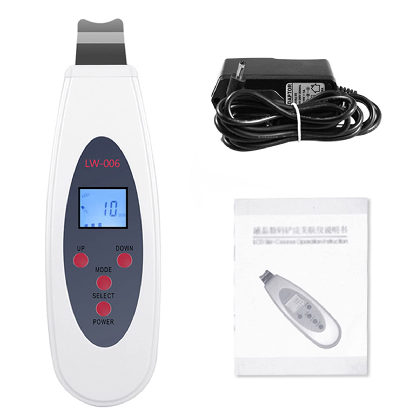 Scrubber Ad Ultrasuoni per La Pelle, Macchina per La Pulizia Profonda della Scrubber Ad Ultrasuoni con Display a LED, Macchina per L'ascensore della Pelle del Viso con Pala Sbucciata