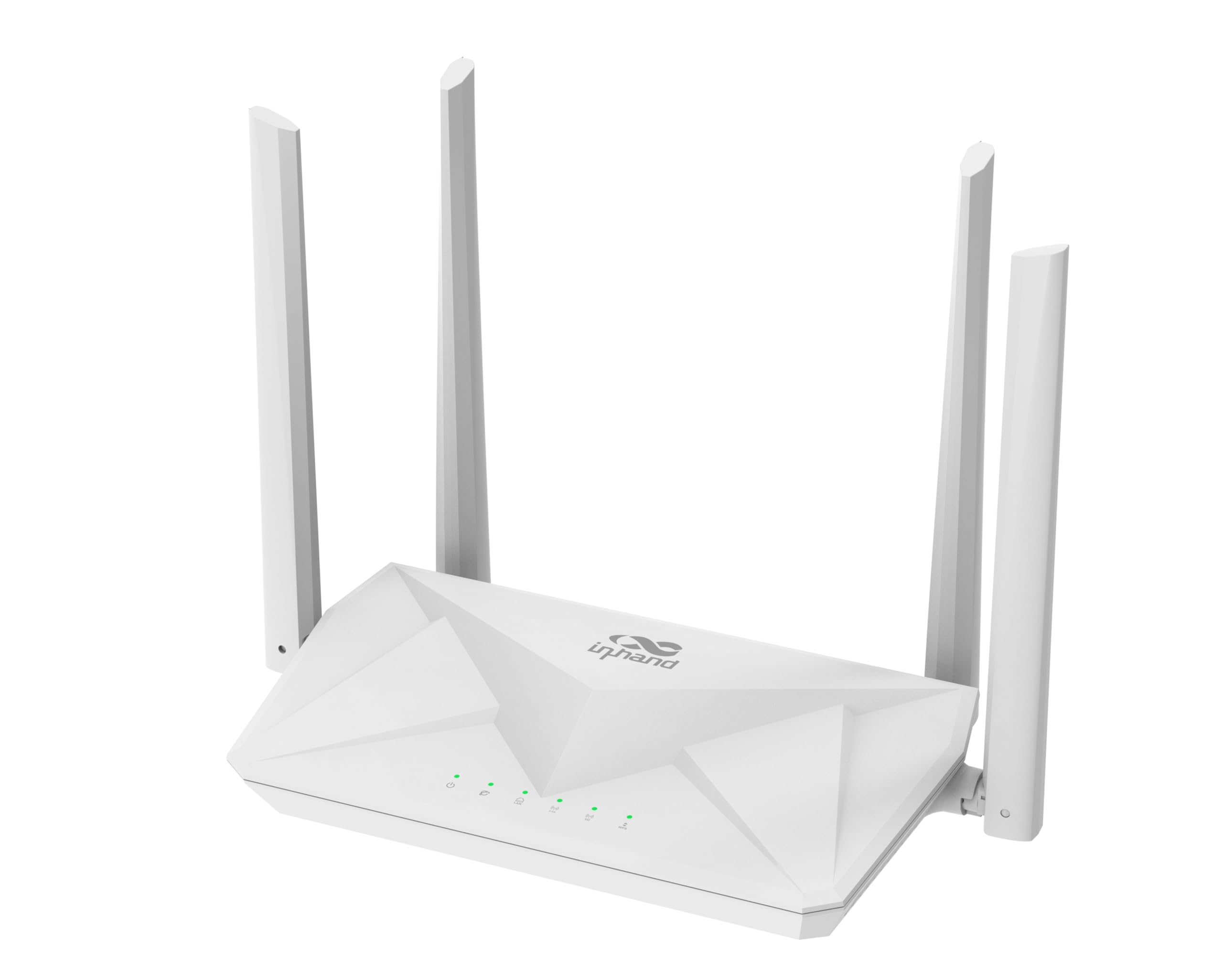InHand Networks Wi-Fi 6 Router AX3000,duale band,porte Gigabit, controllo genitori,OFDMA,160 MHz,MU-MIMO,WPA3 sicurezza aziendale,IPv6, perfetto per smart home,4K,gaming e basse latenze